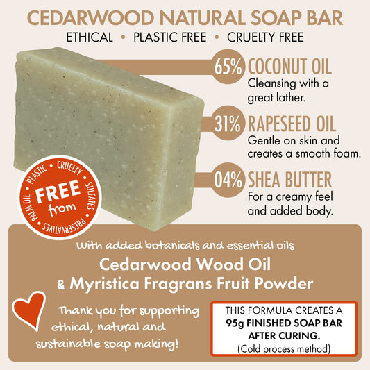 3 Pack - Cedarwood Natural Soap