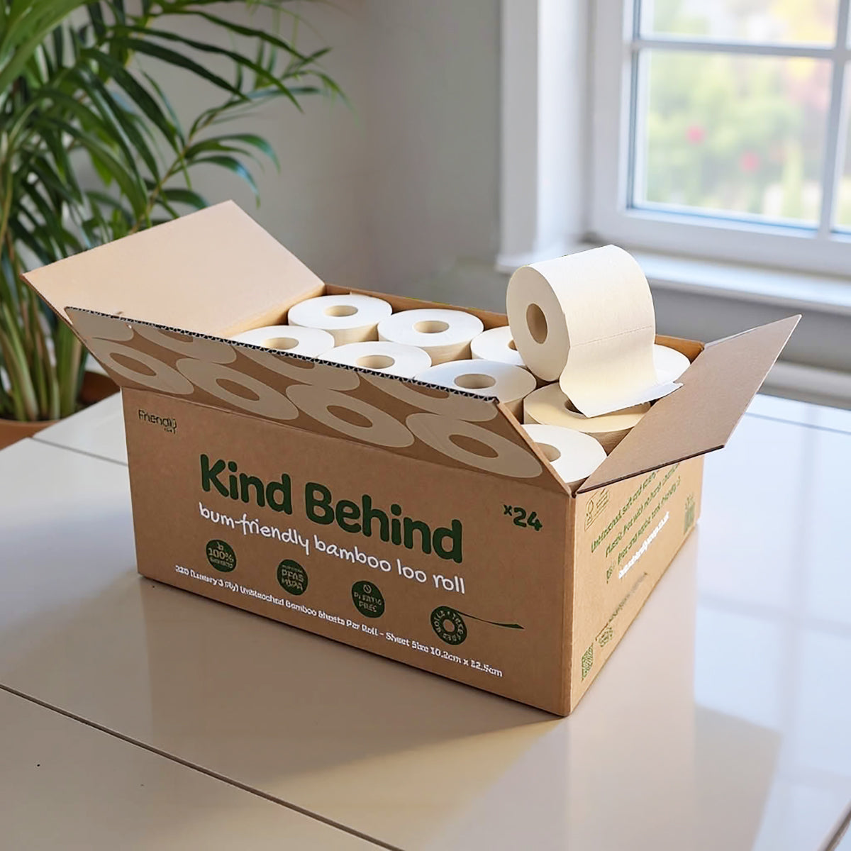 Bamboo Toilet Rolls x 24 (Kind Behind)
