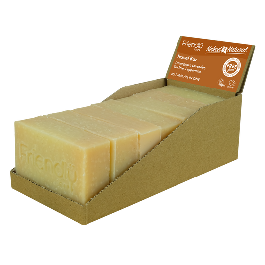 friendly soap - travel bar - Natural - Travel Bar - Lemongrass, Lavender, Tea Tree & Peppermint  7 pack