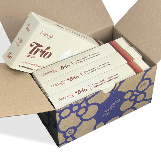 4 Pack - Trio Gift Sets - Cedarwood, Cinnamon, Patchouli & Sandalwood