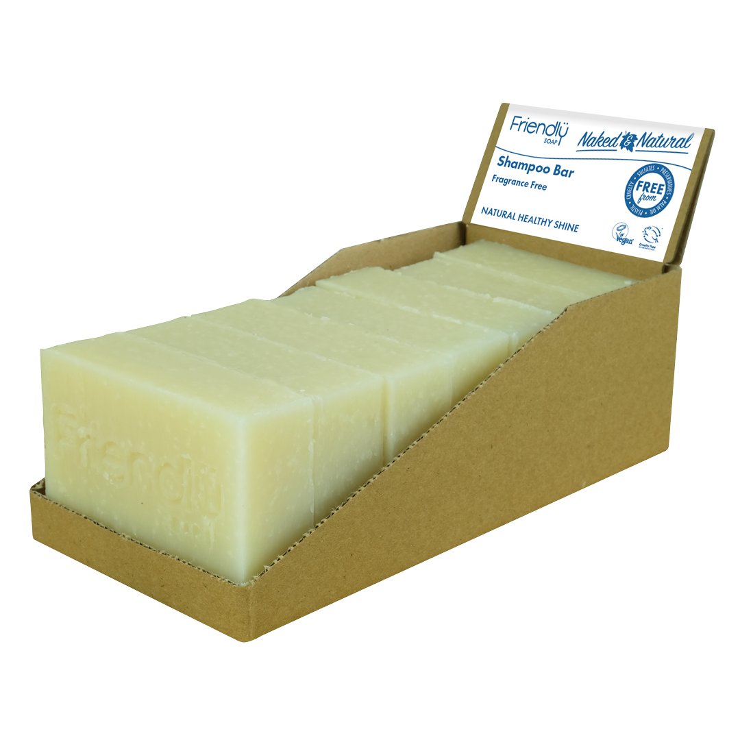 friendly soap natural shampoo bar - 7 pack - fragrance free