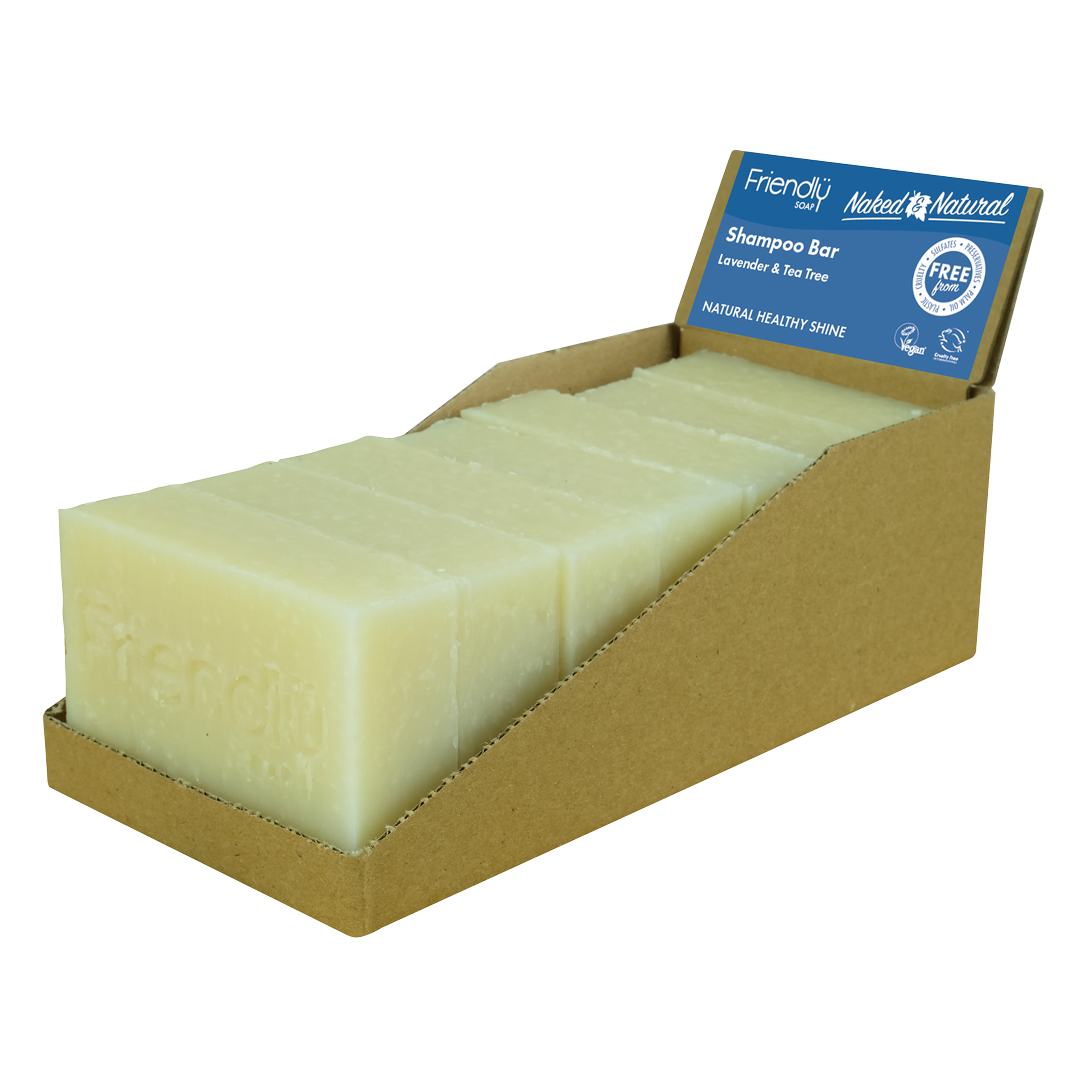 friendly soap natural shampoo bar - lavender & tea tree - 7 pack
