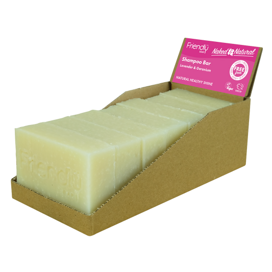 friendly soap natural shampoo bar - lavender & Geranium - 7 pack -