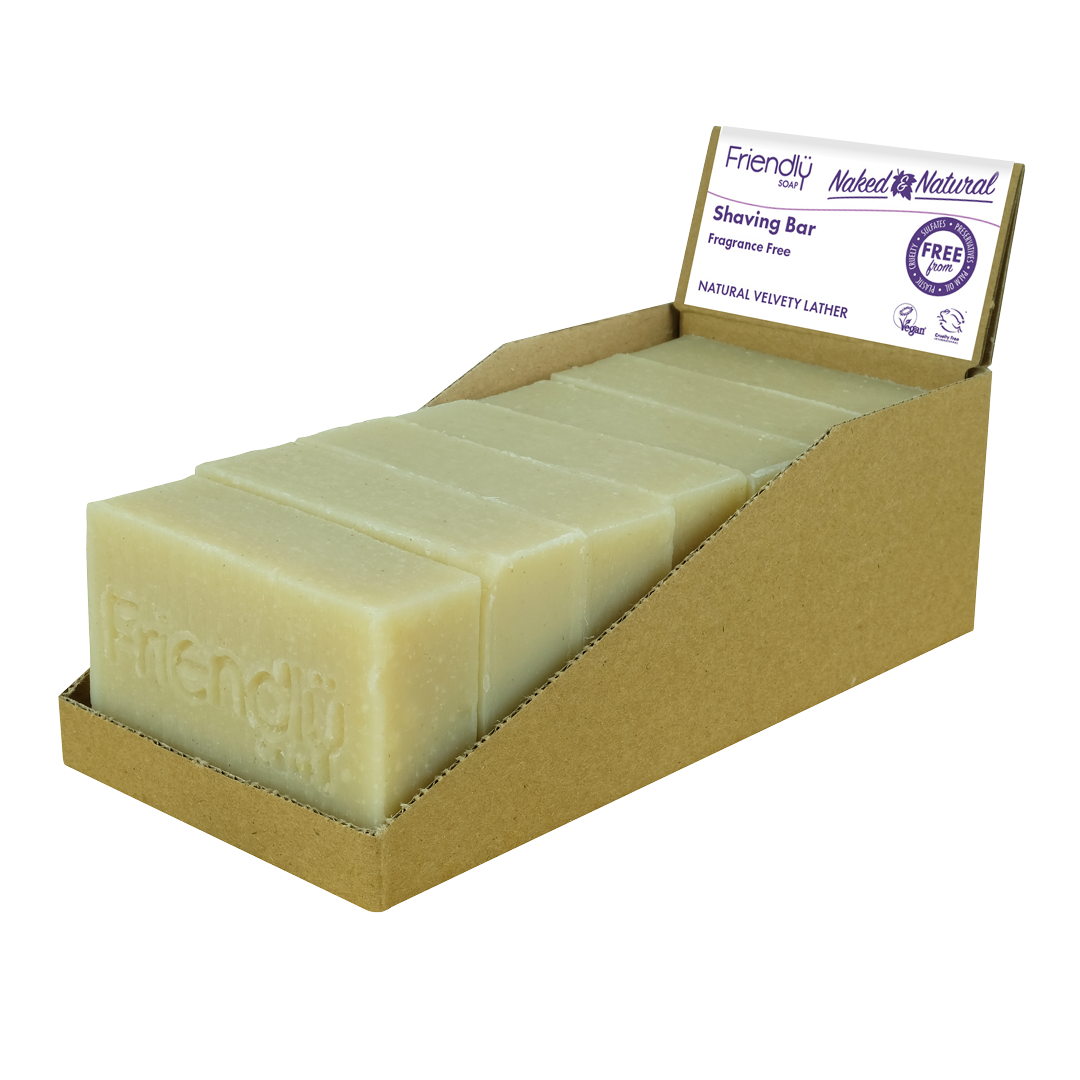 friendly soap shaving bars - fragrance free - 7 pack