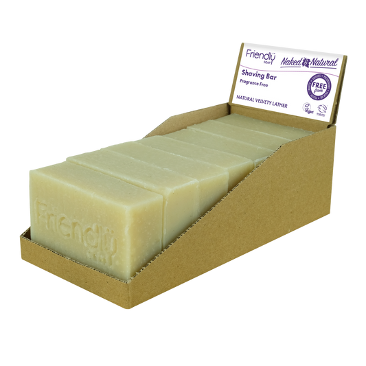 friendly soap shaving bars - fragrance free - 7 pack