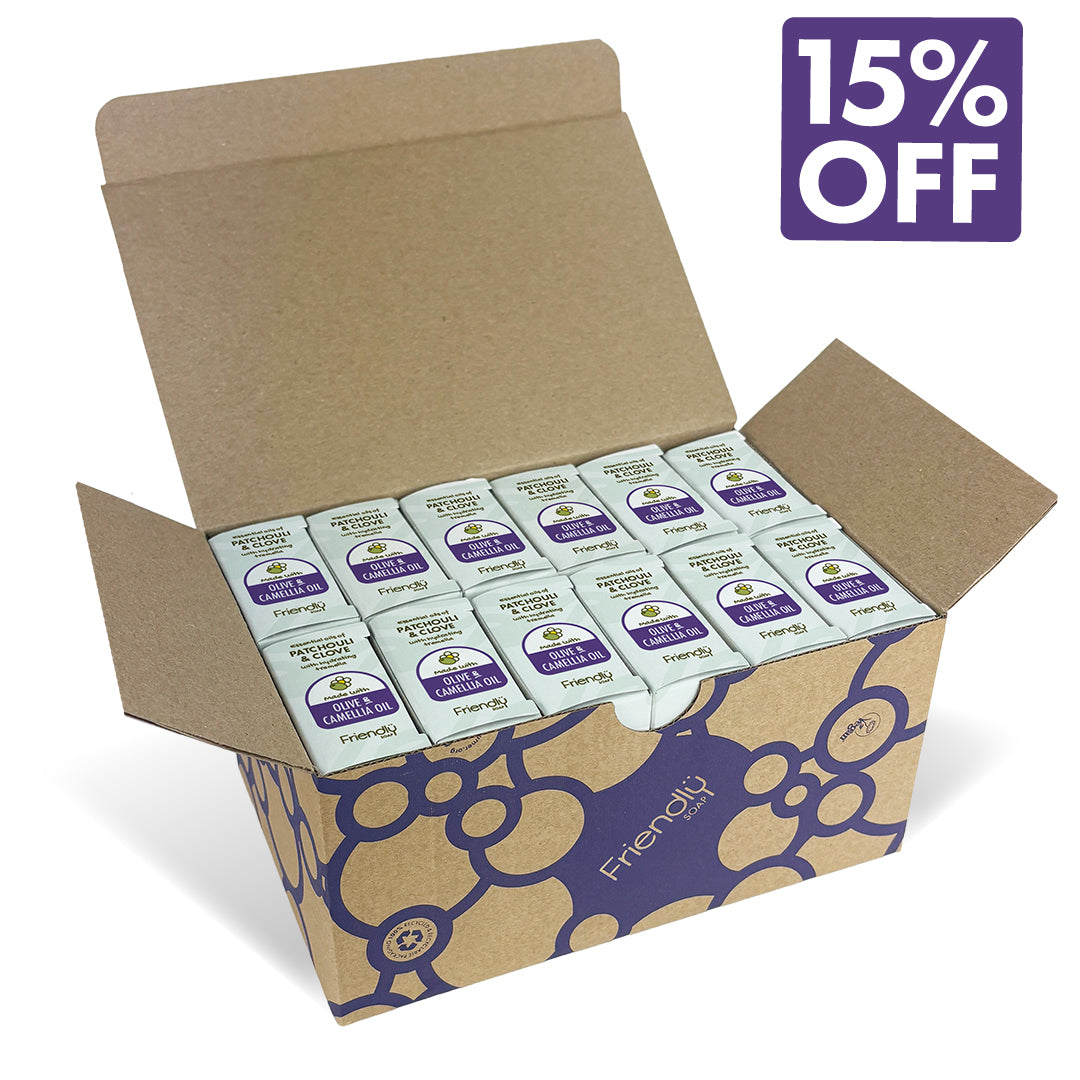 12 Pack - Olive Oil Soap Bar - Patchouli & Clove