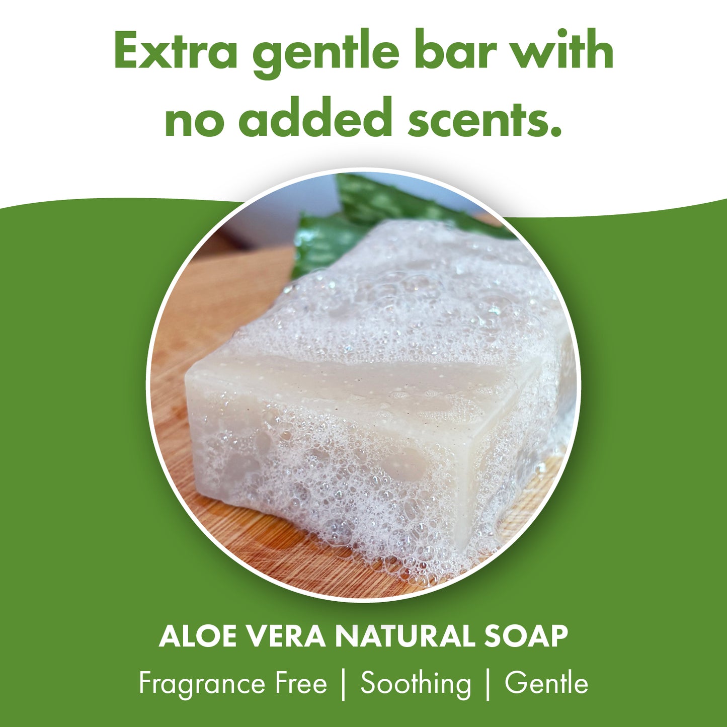 3 Pack - Aloe Vera Natural Soap - Unscented