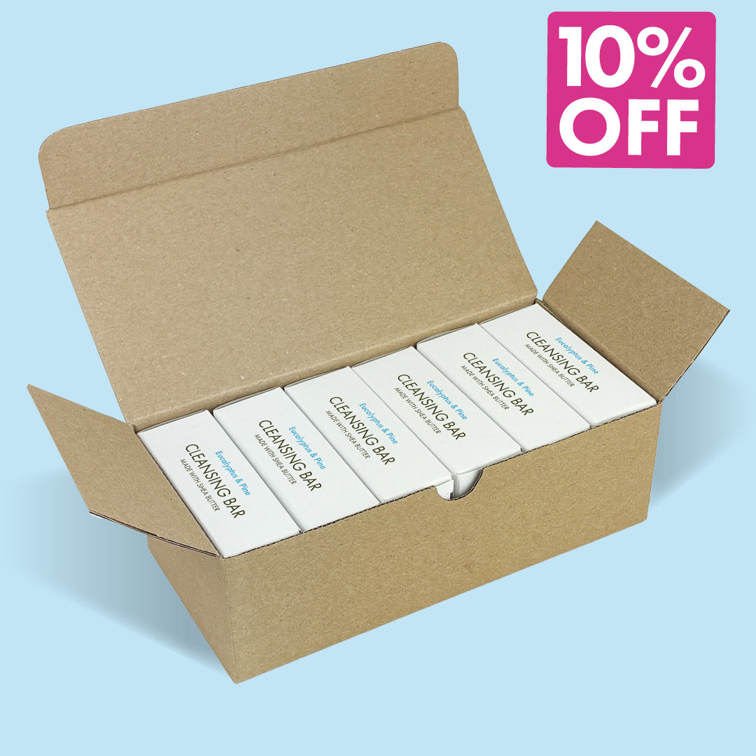 6 Pack - Shea Butter Cleansing Bar - Eucalyptus & Pine