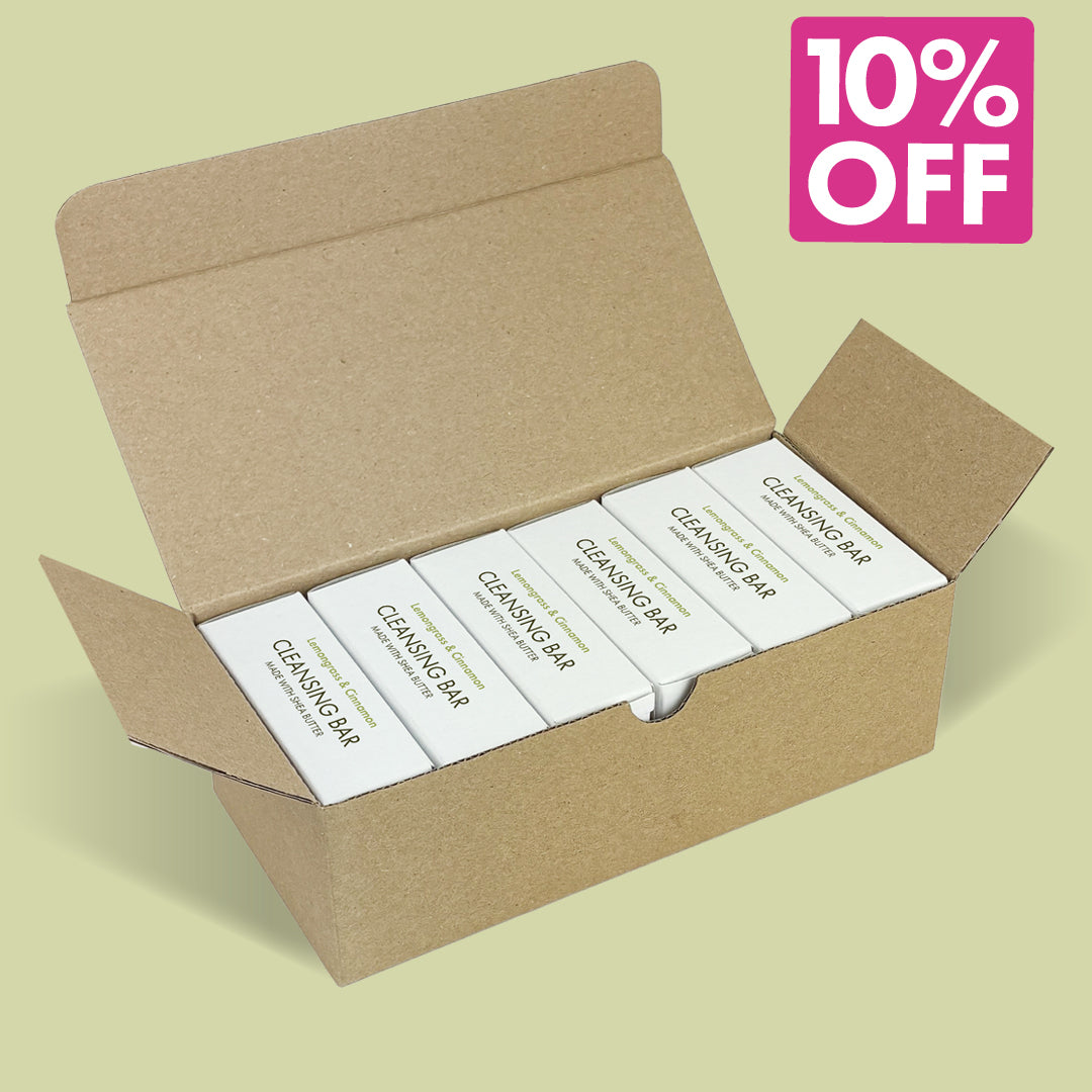 6 Pack - Shea Butter Cleansing Bar - Lemongrass & Cinnamon