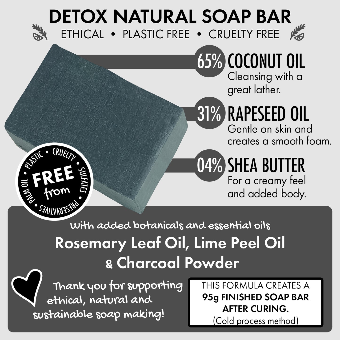 3 Pack - Detox Natural Soap