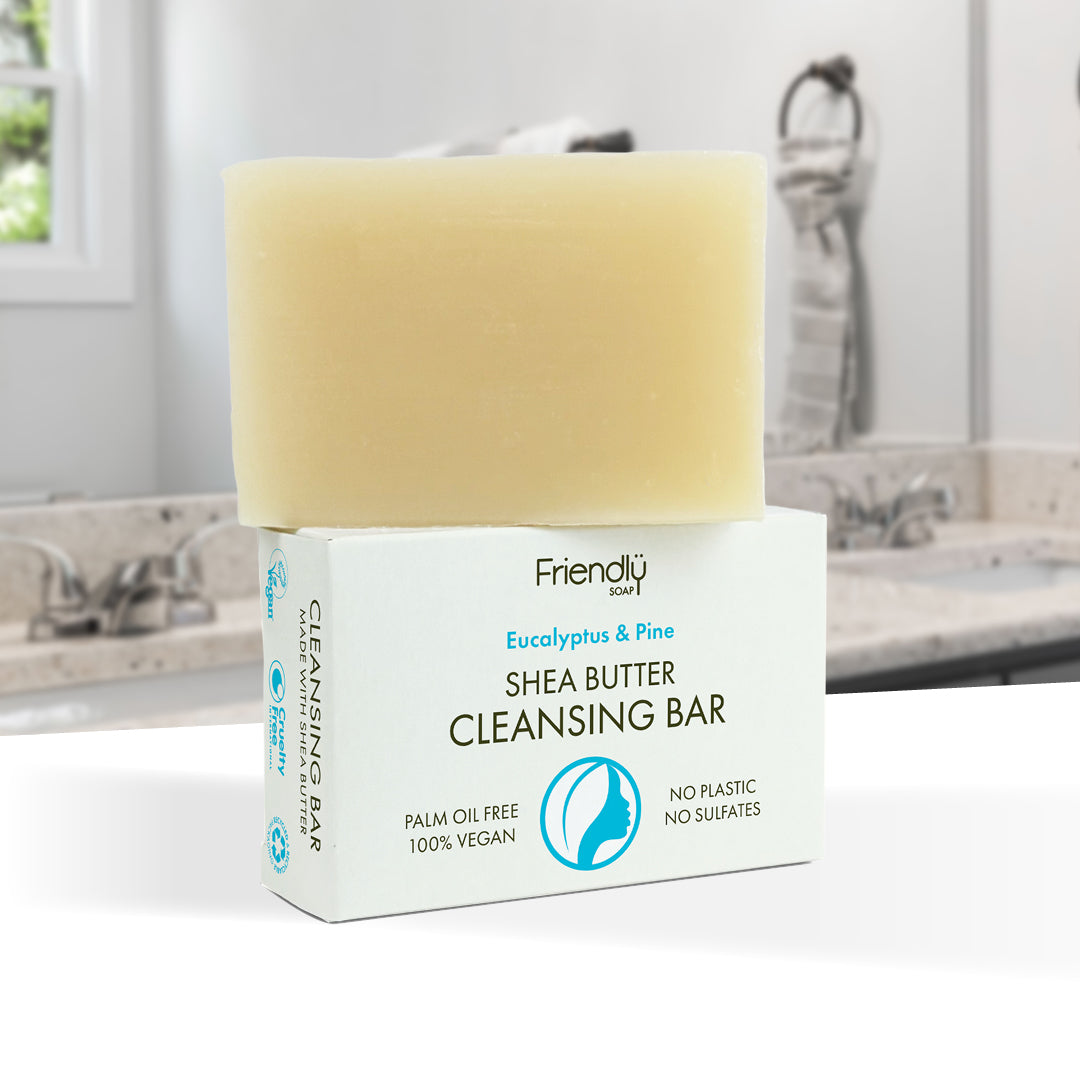 6 Pack - Shea Butter Cleansing Bar - Eucalyptus & Pine
