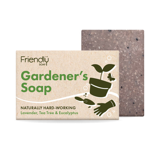 Gardener's Soap bar with packaging on a white background