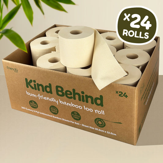 Bamboo Toilet Rolls x 24 (Kind Behind)