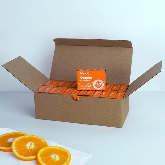 Mini Bar 24 Pack - Natural Soap - Orange & Grapefruit