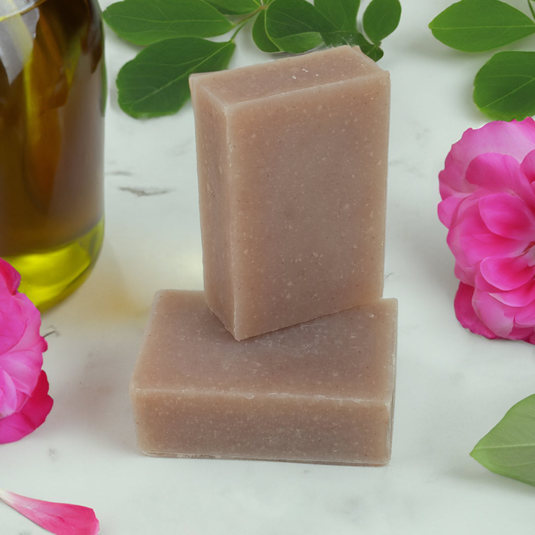 friendly rose geranium soap two bars