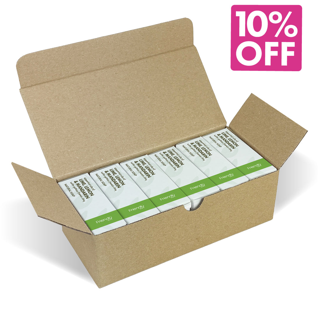 6 Pack - Olive Oil Soap Bar - Lime, Lemon & Mandarin