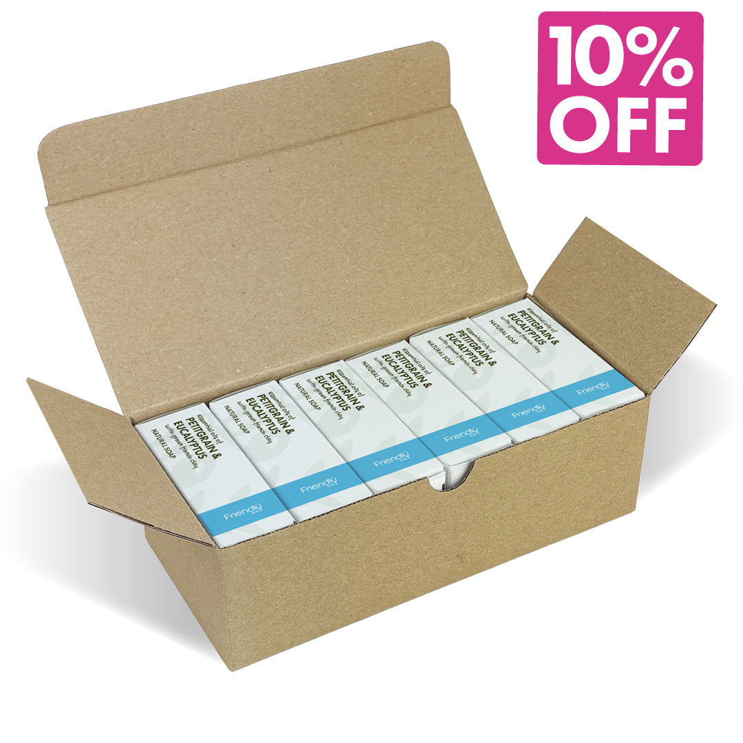 6 Pack - Olive Oil Soap Bar - Petitgrain & Eucalyptus