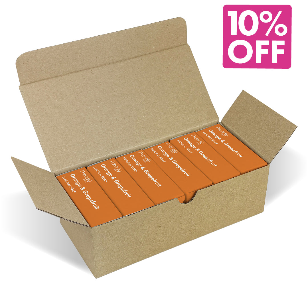 6 Pack - Natural Soap - Orange & Grapefruit
