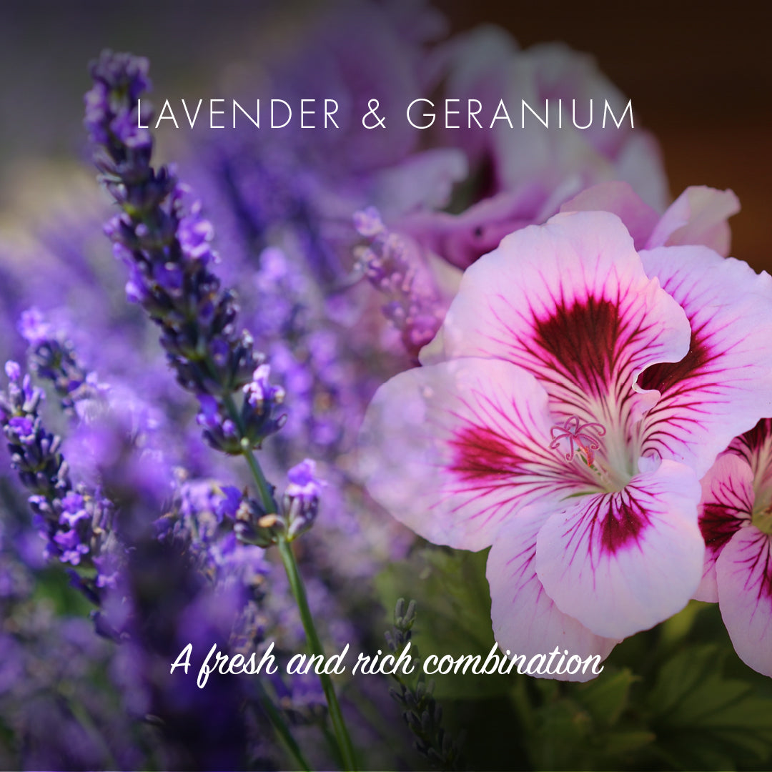 lavender & geranium - a fresh and rich combination