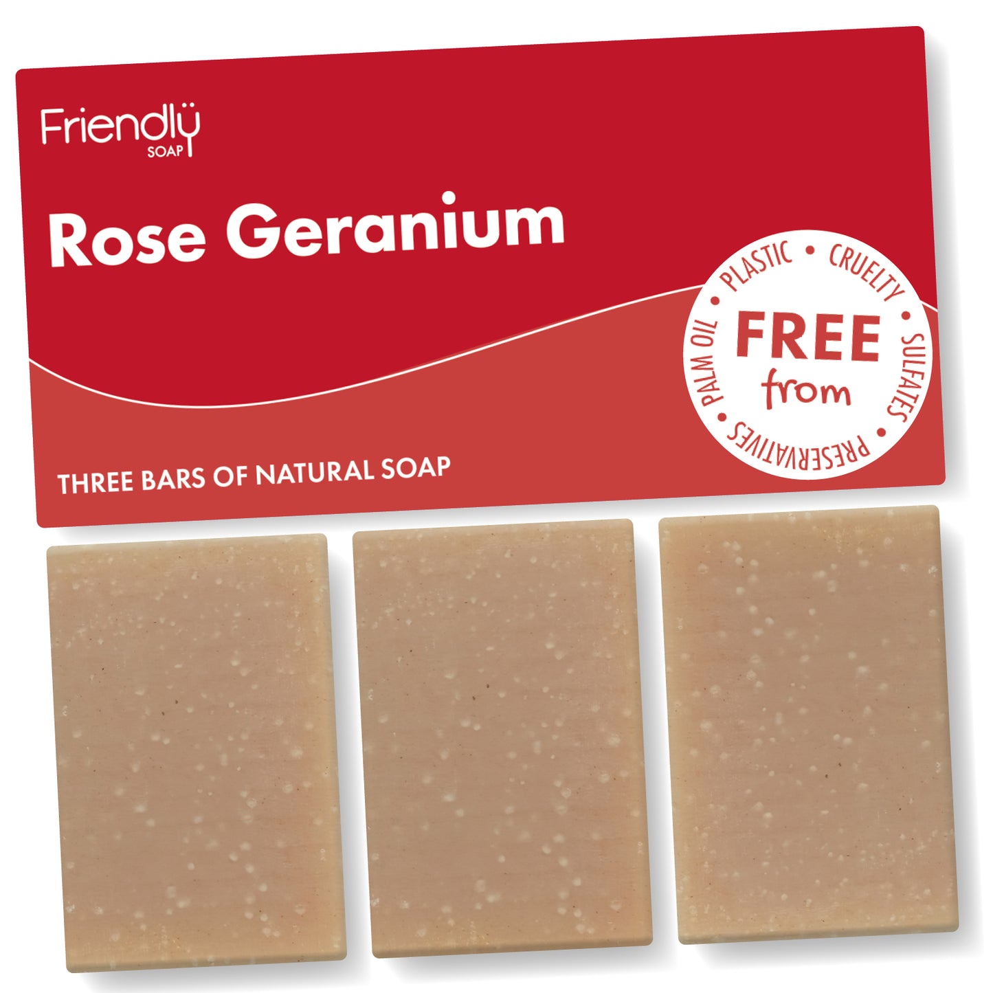 3 Pack - Rose Geranium Natural Soap