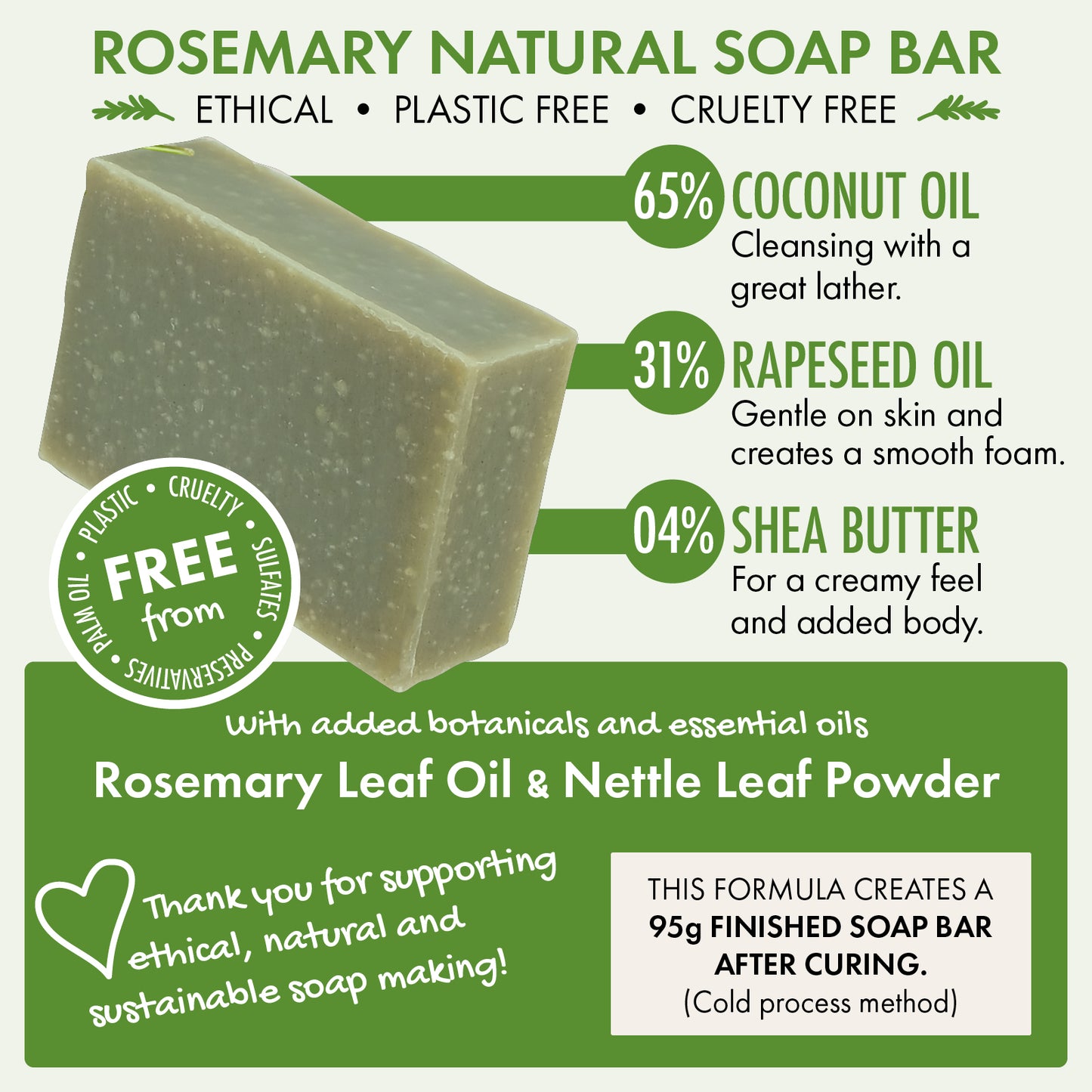 3 Pack - Rosemary Natural Soap