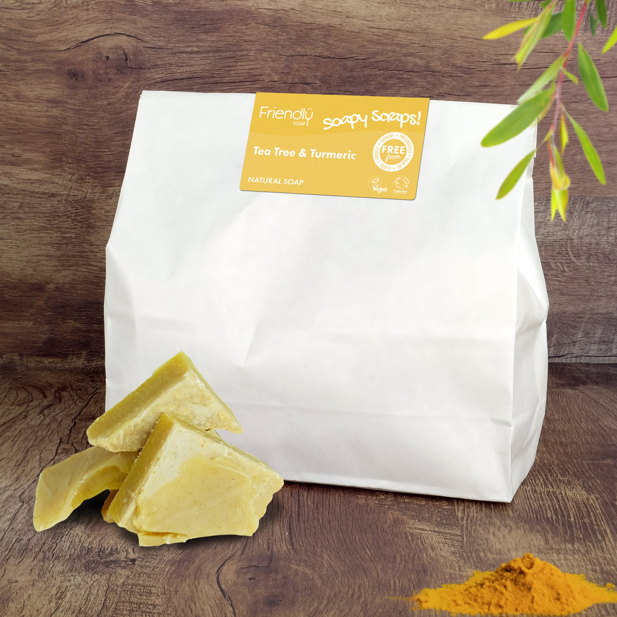 Soapy Scraps - Natural Soap - Tea Tree & Turmeric