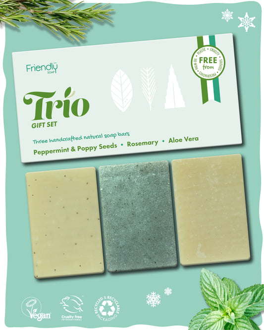 Trio Gift Set - Peppermint & Poppy Seeds, Rosemary, Aloe Vera
