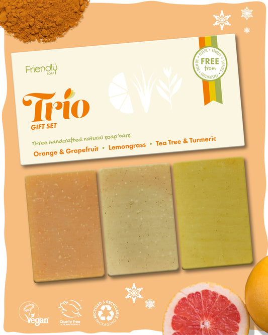 Trio Gift Set - Orange & Grapefruit, Lemongrass, Tea Tree & Turmeric