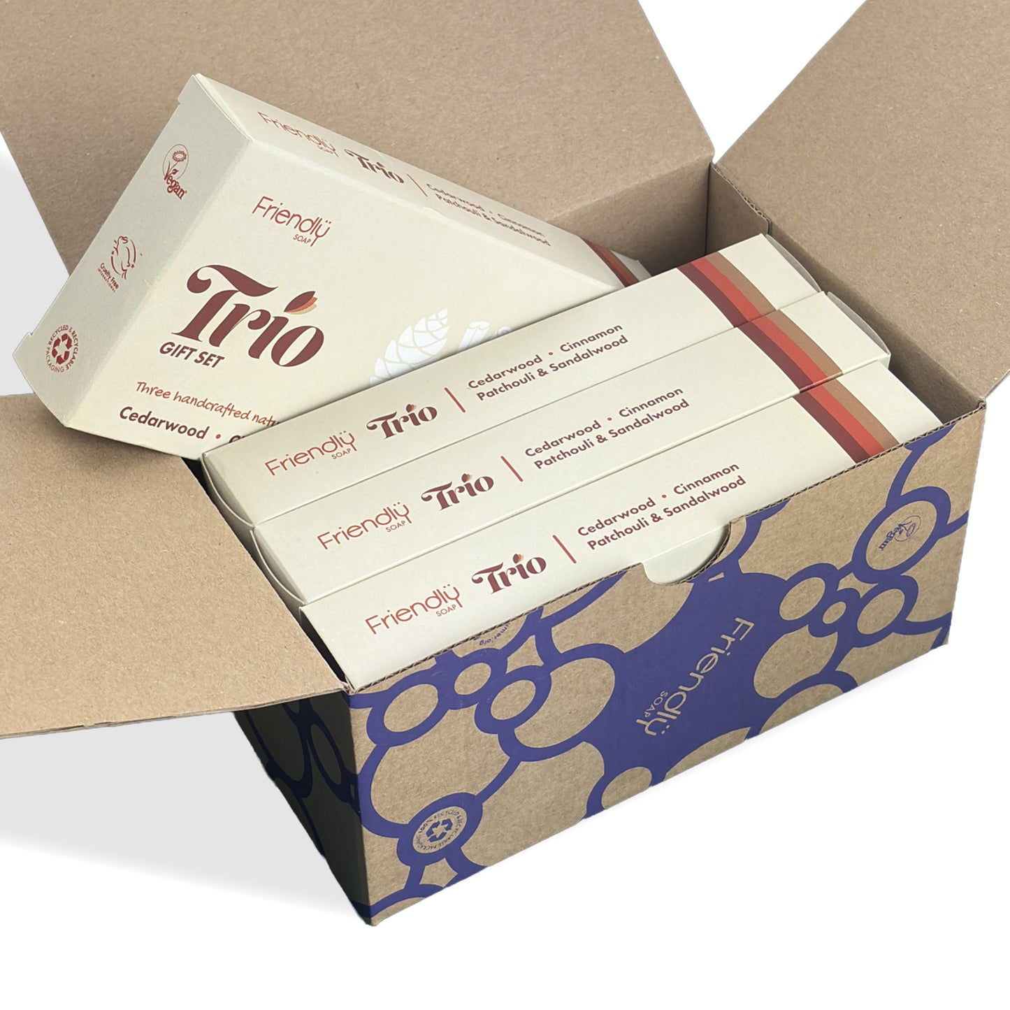 4 Pack - Trio Gift Sets - Cedarwood, Cinnamon, Patchouli & Sandalwood