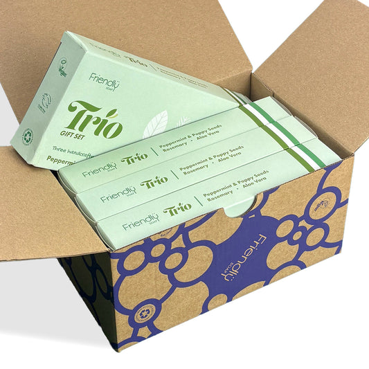 4 Pack - Trio Gift Sets - Peppermint & Poppy Seeds, Rosemary, Aloe Vera