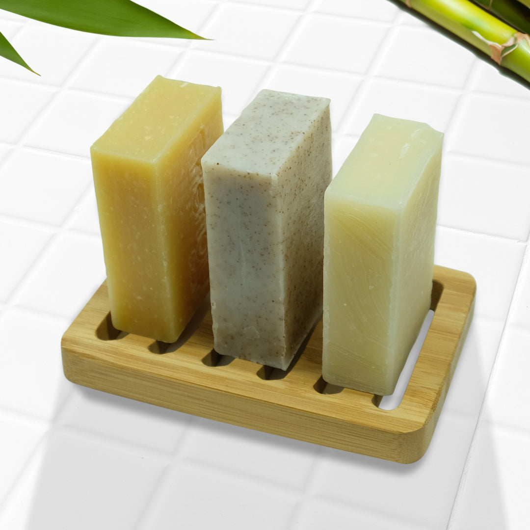 Natural Bamboo Soap Rack (Grill Style)