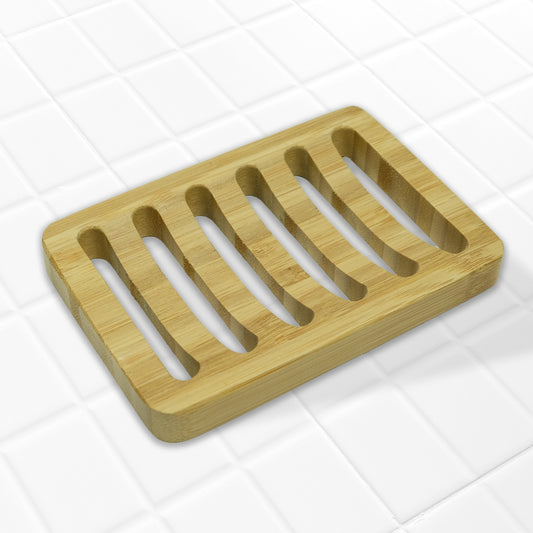 Natural Bamboo Soap Rack (Grill Style)