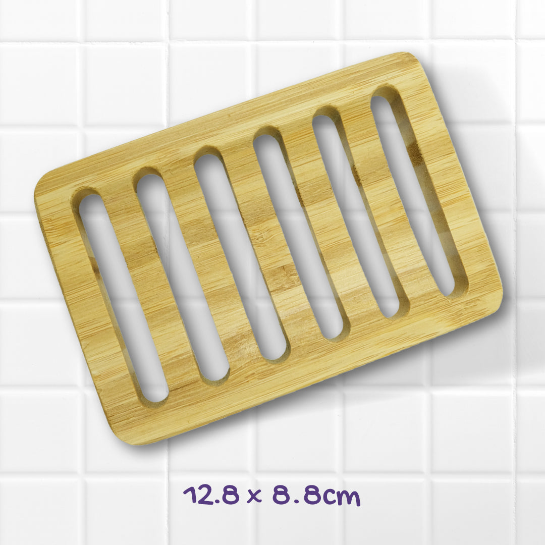 Natural Bamboo Soap Rack (Grill Style)