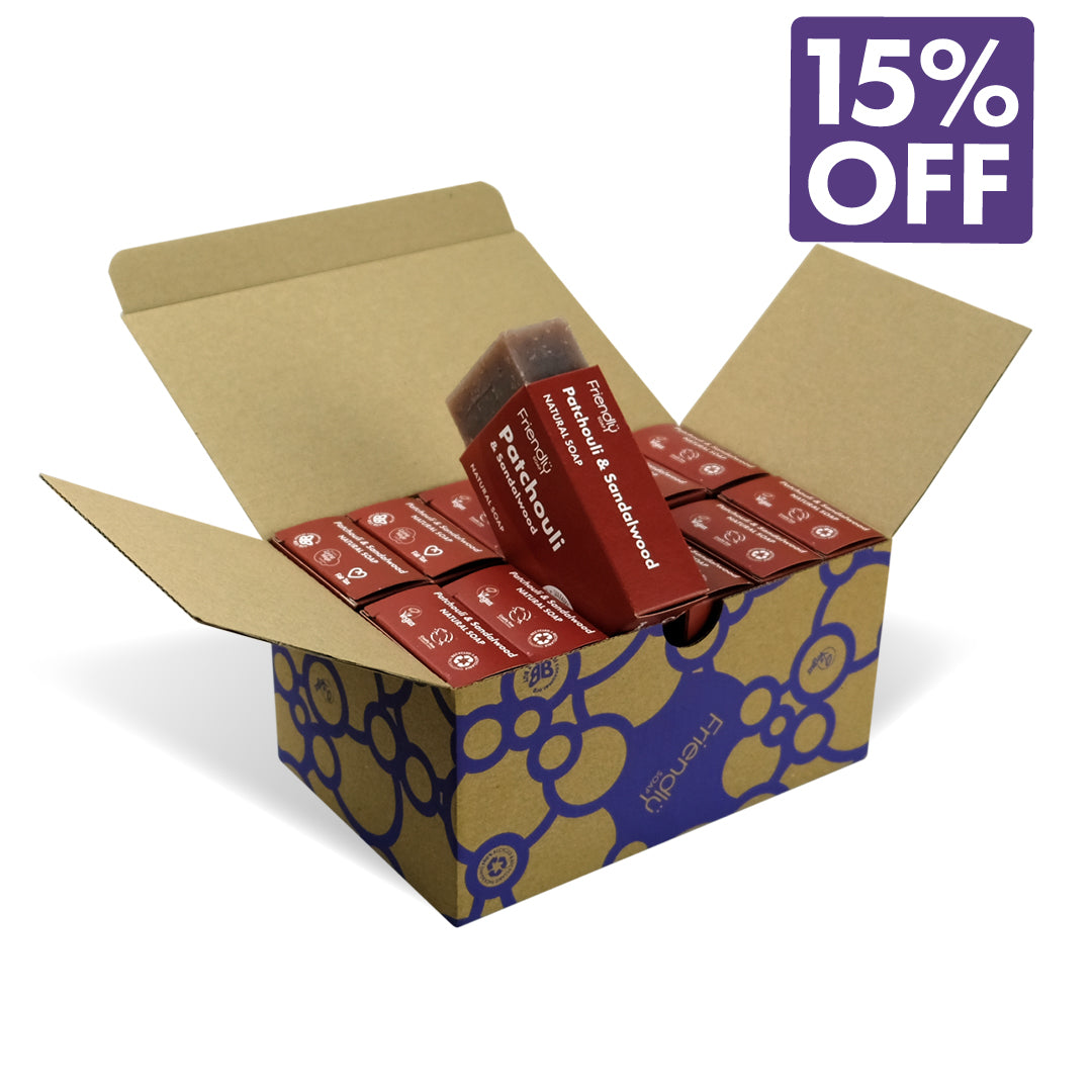 12 Pack - Natural Soap - Patchouli & Sandalwood