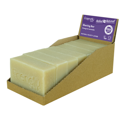 friendly soap shaving bar - orange and lavender - 7 pack