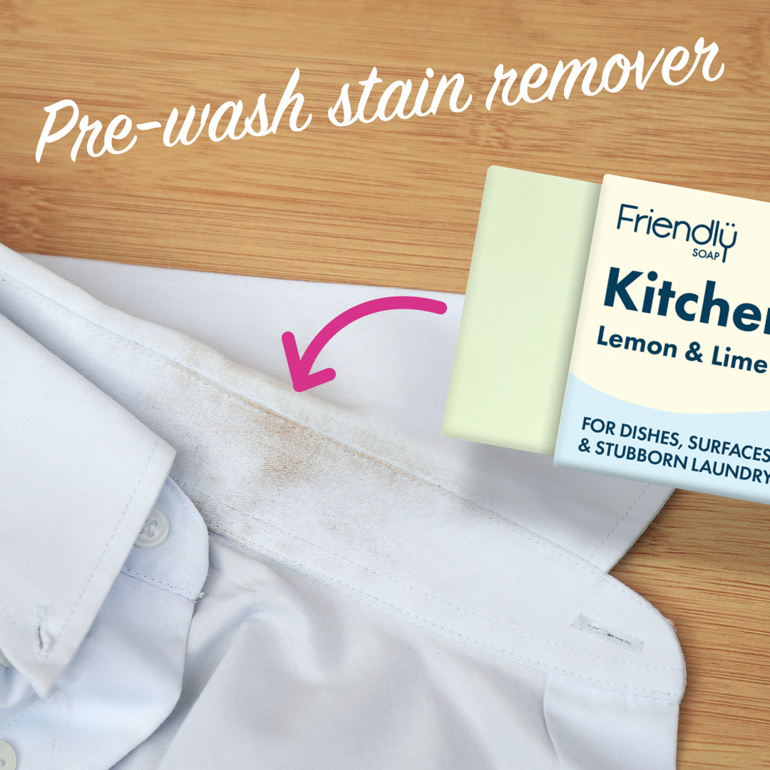 Friendly soap kitchen bar working on stubborn laundry stains